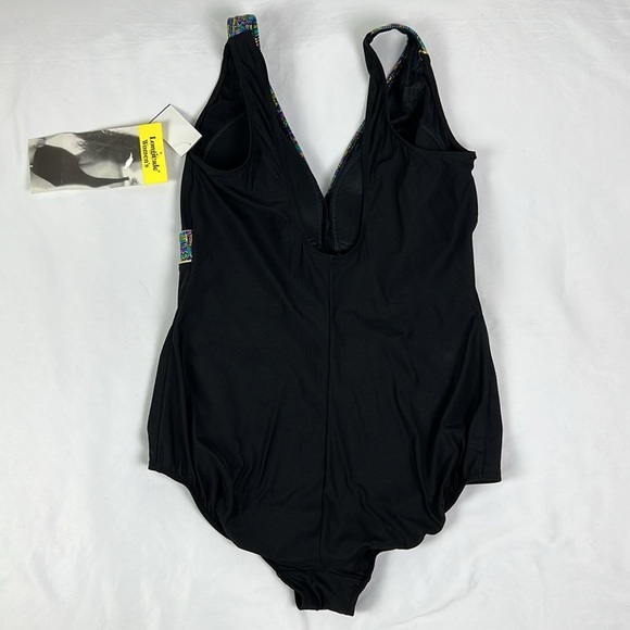 New Longitude Women’s 24W One Piece Tummy Control Swimsuit Built-in Bra - Picture 8 of 13